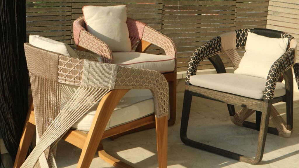 Durable rope furniture for stylish and enduring comfort.