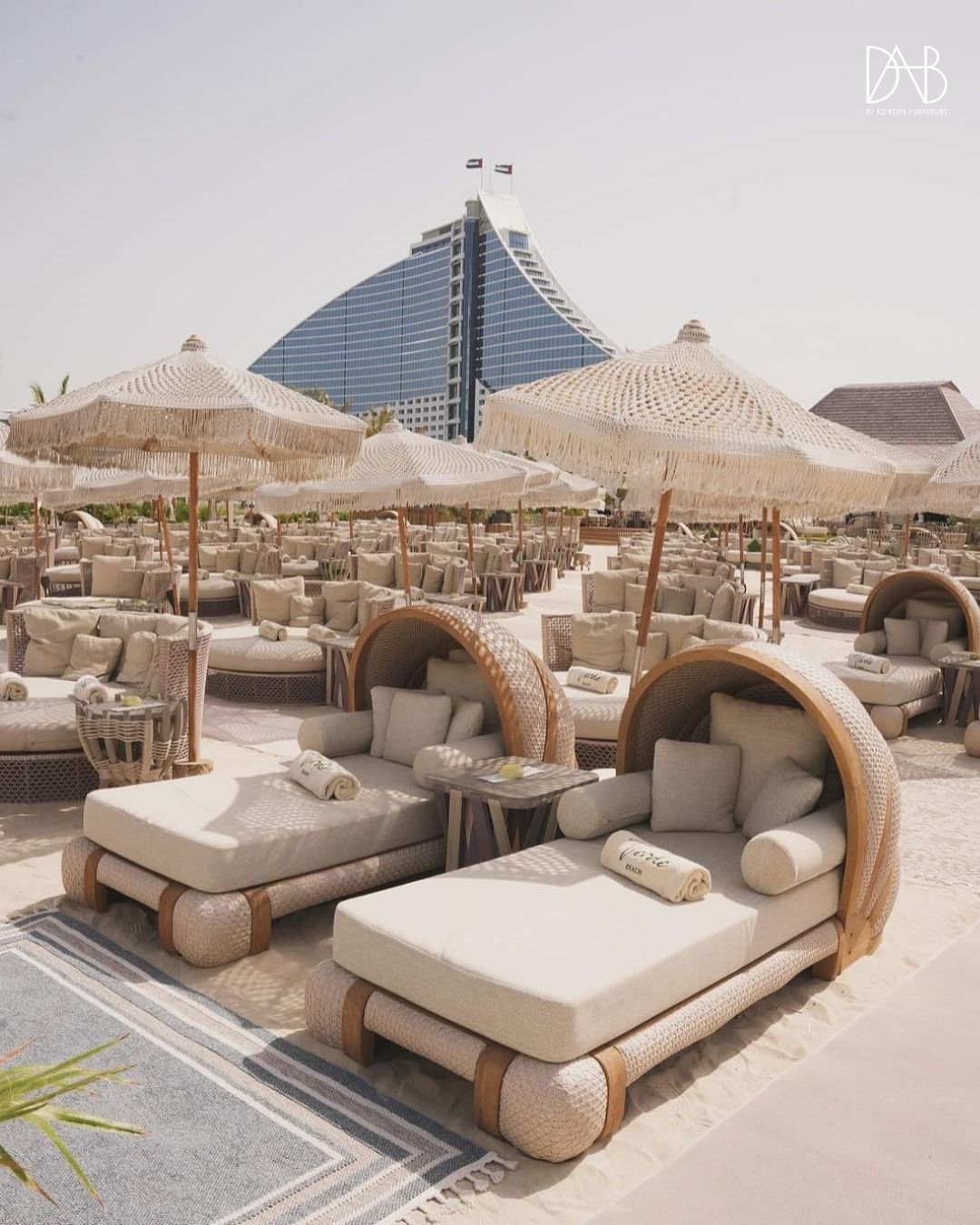 two daybeds at the resort